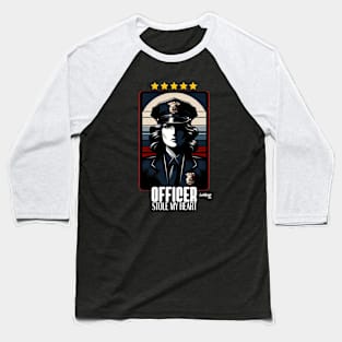 Resilience of Police Officer: 70's Female Force Unveiled - Retro Vintage Funny Style Baseball T-Shirt